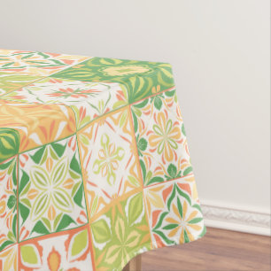 Mantel Baldosas orgánicas en verde y amarillo
