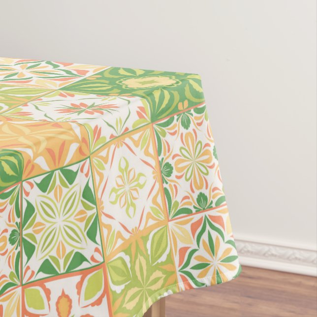 Mantel Baldosas orgánicas en verde y amarillo (In Situ)