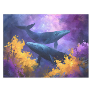 Mantel Ballenas acuáticas Abstract Ocean Garden