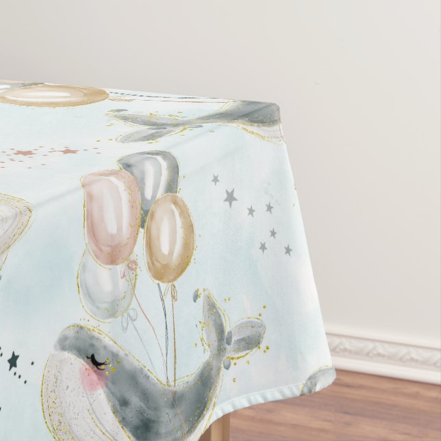 Mantel Balón de ballena azul acuático bajo el océano mari (In Situ)