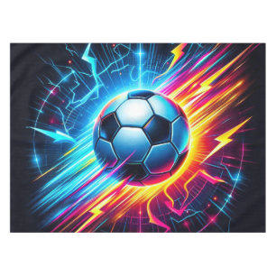 Mantel Balón de fútbol eléctrico futurista relámpago
