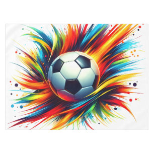Mantel Balón de fútbol Splash Futurista Abstracto