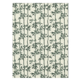Mantel Bambú y hojas de Asia verde