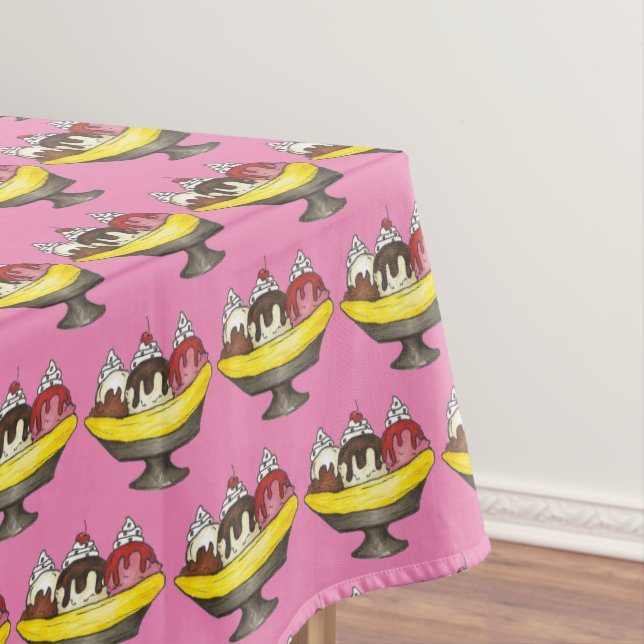 Mantel Banana Split Ice Cream Shoppe Sundae Foodie Print (In Situ)