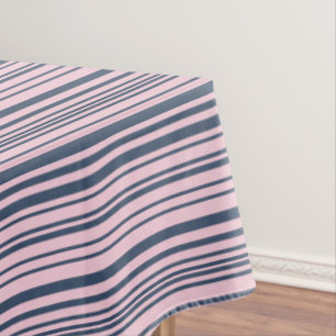 Mantel Bandas azul y rosa grises profundas