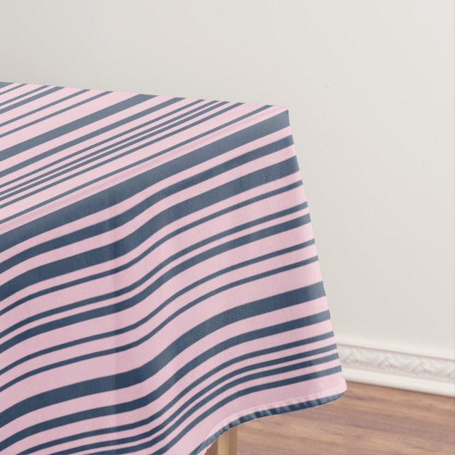Mantel Bandas azul y rosa grises profundas (In Situ)