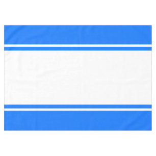 Mantel Bandas de Carreras ancha blanca azul brillante de 