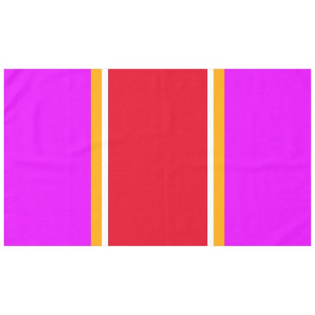 Mantel Bandas de Carreras blanca rosa Rojo Amarillo Negri (Frente (Horizontal))