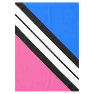 Mantel Bandas de Carreras blanca rosa rosa azul brillante