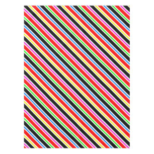 Mantel Bandas de colores multicolores rojos negros