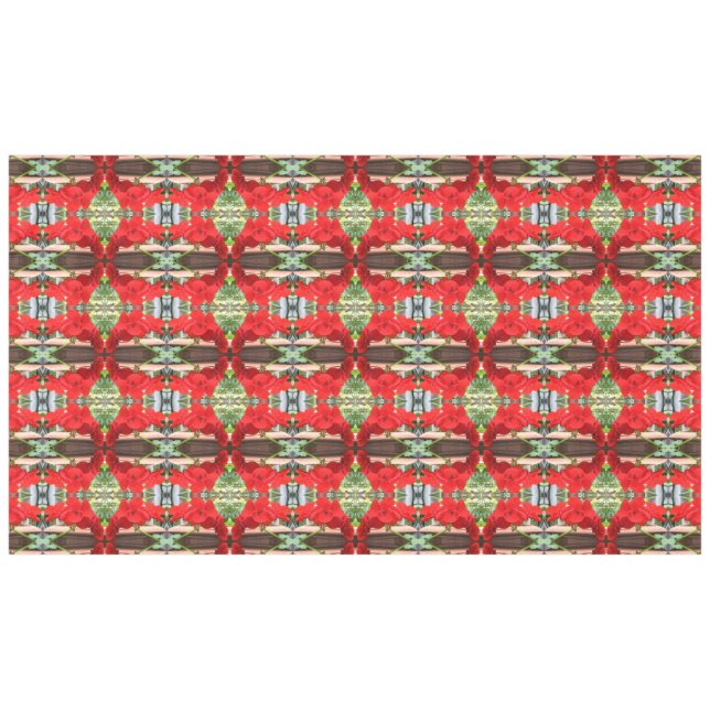Mantel Bandas de geranio rojo (Frente (Horizontal))