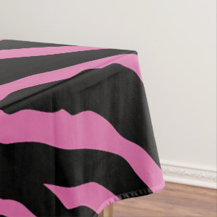 Mantel Bandas de impresión de animales rosados y negros