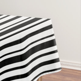 Mantel Bandas desiguales en blanco y negro