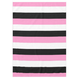 Mantel Bandas negras, blancas y rosas