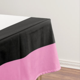 Mantel Bandas negras, blancas y rosas
