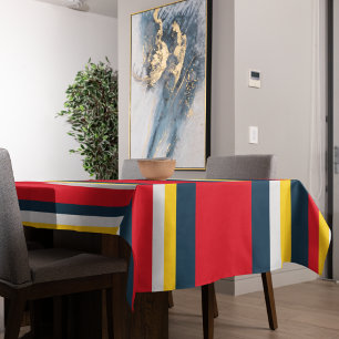 Mantel Bandas uniformes de color rojo azul amarillo