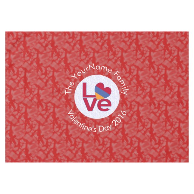 Mantel Bandera armenia amor rojo (Frente (Horizontal))