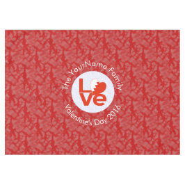 Mantel Bandera bahreiní amor rojo corazón