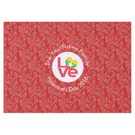Mantel Bandera birmana de Myanmar corazón rojo amor