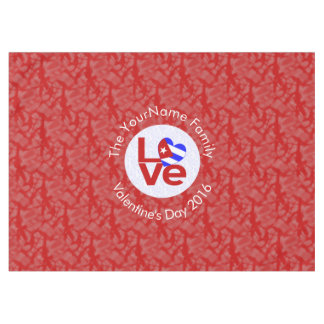 Mantel Bandera Cubana de Amor Personalizada