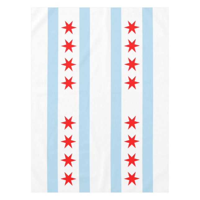 Mantel Bandera de Chicago, Illinois Tablecloth (Anverso)