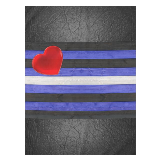 Mantel bandera de orgullo de cuero de SlipperyJoe's negro (Anverso)