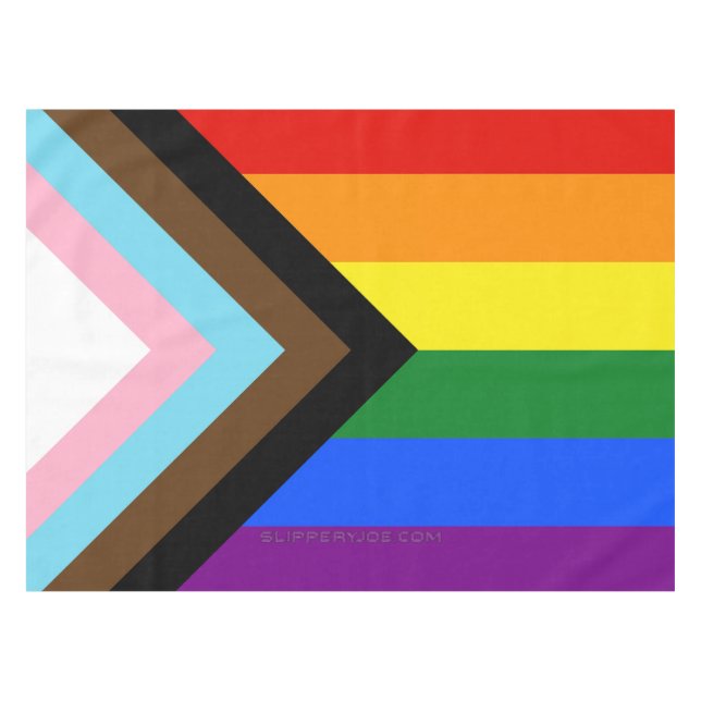 Mantel Bandera de orgullo Progreso de SlipperyJoe seis fr (Frente (Horizontal))