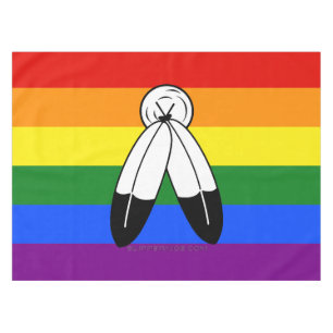 Mantel bandera del orgullo de dos espíritus de SlipperyJo