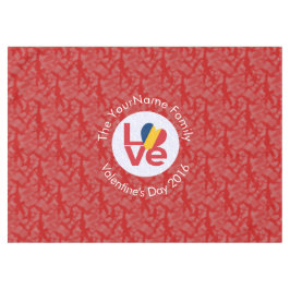 Mantel Bandera Roja de Chad Personalizada LOVE