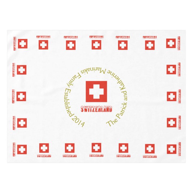 Mantel Bandera suiza y personalizada de Suiza  (Frente (Horizontal))