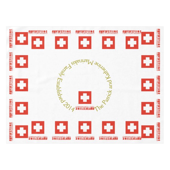 Mantel Bandera suiza y Suiza (Frente (Horizontal))