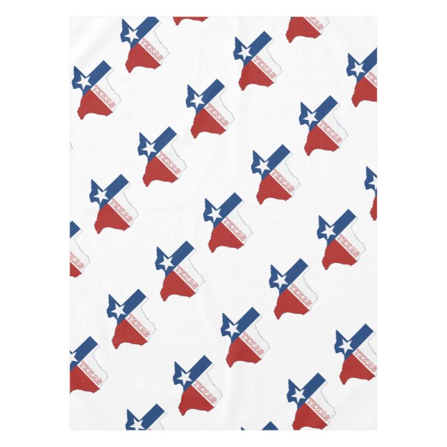 Mantel Bandera y mapa del estado de Tejas (Anverso)