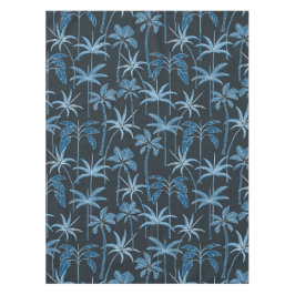 Mantel Banquete Botánico: Palma Elegante Azul Marino Dibu