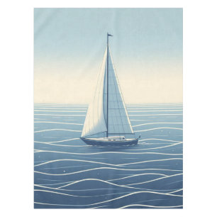 Mantel Barco de vela en alta mar