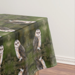 Mantel Barn Owl Tablecloth