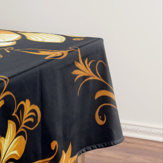 Mantel "Barockes Ornament-Muster in Gold und Schwarz"