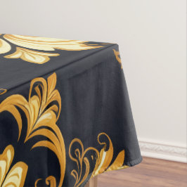 Mantel "Barockes Ornament-Muster in Gold und Schwarz" Dec