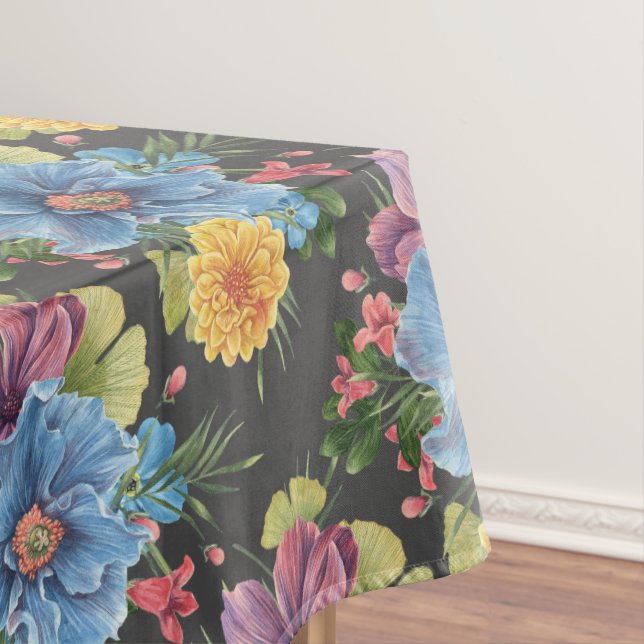 Mantel Bastante Oscuro Floral Medio  (In Situ)