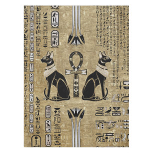 Mantel Bastet - Gatos Egipcios Y Cruz Del Ankh