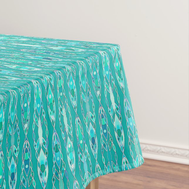 Mantel Batik tribal - turquesa y Aquamarine (In Situ)