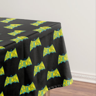 Mantel Batman Logotipo azul amarillo vintage