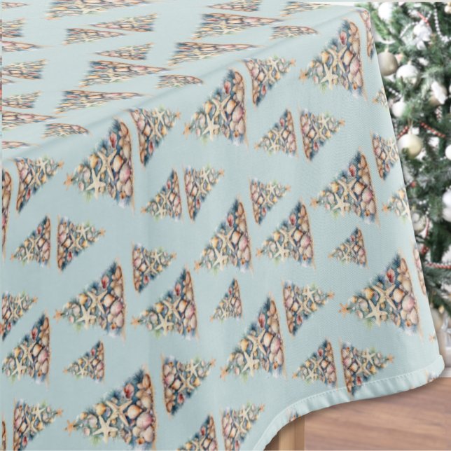 Mantel Beach Christmas (Beach Christmas Tablecloth)