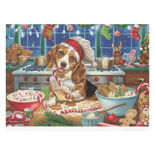 Mantel Beagle Holiday Baking: Navidades festivos (Frente (Horizontal))