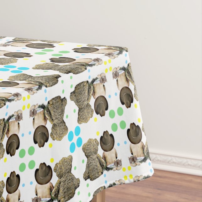 Mantel Bebé bovino pequeño y oso de peluche (In Situ)