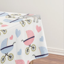 Mantel Bebé Coche Cigüeña Rosa Azul Elefante