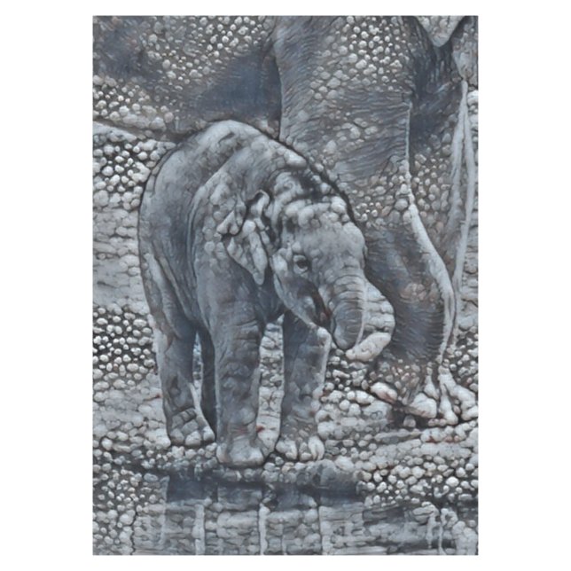 Mantel bebé elefante de burbuja divertida (Anverso)