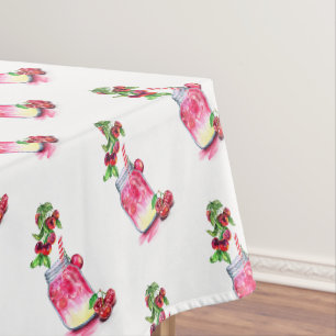 Mantel Bebida de cerezo fresca Funny Kitchen Tablecloth
