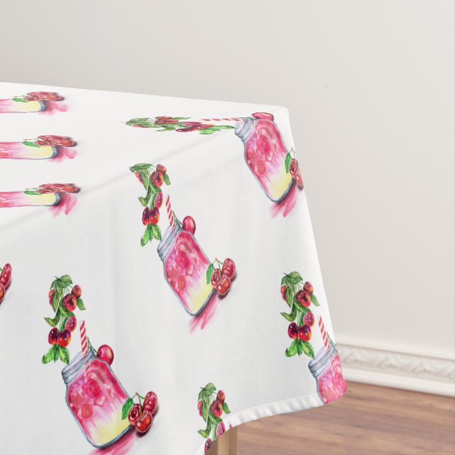 Mantel Bebida de cerezo fresca Funny Kitchen Tablecloth (In Situ)