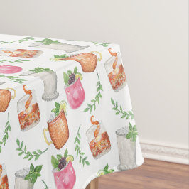 Mantel Bebidas de menta julep de día de Derby con acuarel