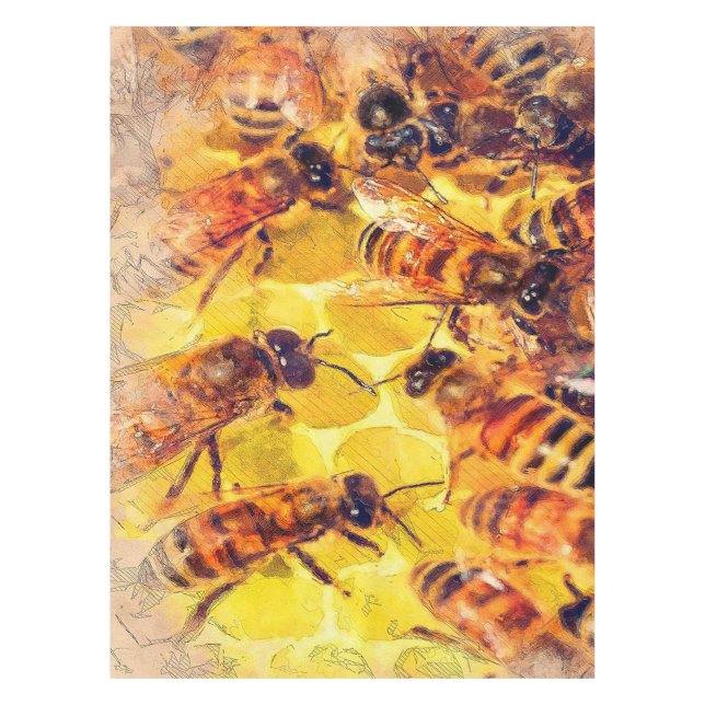 Mantel Bees art Blanket (Anverso)